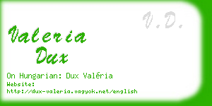 valeria dux business card